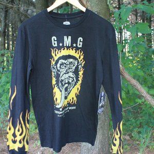 Hot Rod Flame Long Sleeve Shirt Size Small